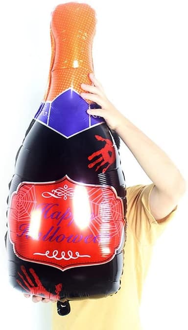 Ilmapallo Halloween-samppanjapullo 98 cm, 2 kpl