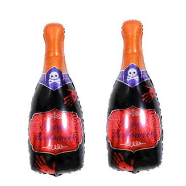 Ilmapallo Halloween-samppanjapullo 98 cm, 2 kpl