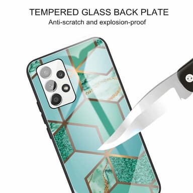 SKALO Samsung A13 4G Marmori karkaistu lasi TPU-suojakuori - #7