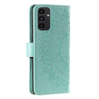 SKALO Samsung A13 4G Mandala lompakkokotelo - Turkoosi