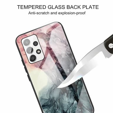 SKALO Samsung A13 4G Marmori karkaistu lasi TPU-suojakuori - #3