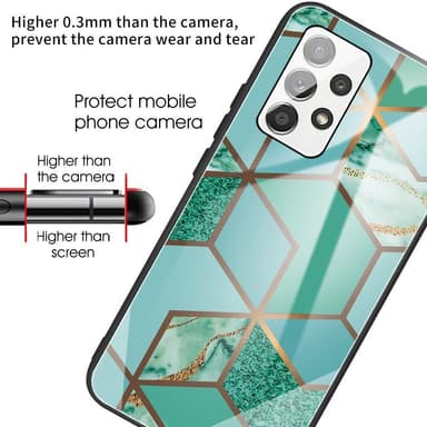 SKALO Samsung A13 4G Marmori karkaistu lasi TPU-suojakuori - #7