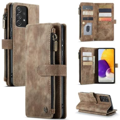 CaseMe Samsung A13 4G CaseMe Big Wallet Lompakkokotelo - Ruskea