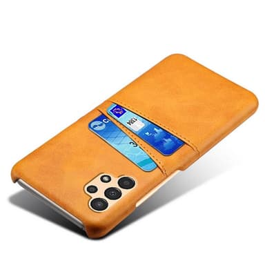 SKALO Samsung A13 4G PU-nahkainen Korttikotelo - Vaaleanruskea