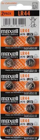 Maxell-nappiparisto, LR44, alkali, 1,5 V, 10 kpl