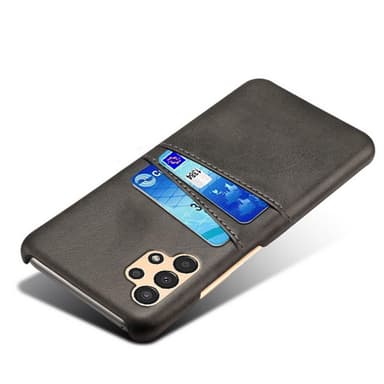 SKALO Samsung A13 4G PU-nahkainen Korttikotelo - Musta