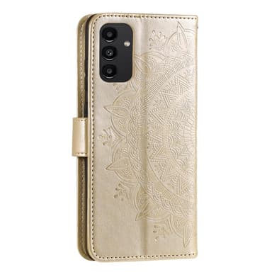 SKALO Samsung A13 4G Mandala lompakkokotelo - Kulta