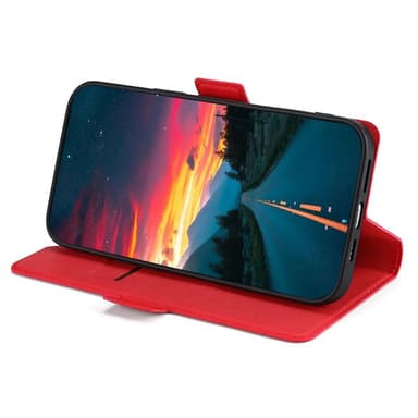 SKALO Samsung A13 4G Ultrathin Premium Wallet Case - Punainen