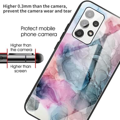 SKALO Samsung A13 4G Marmori karkaistu lasi TPU-suojakuori - #6