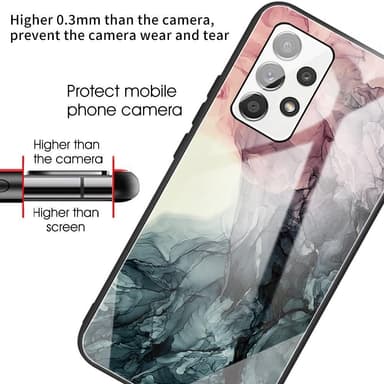 SKALO Samsung A13 4G Marmori karkaistu lasi TPU-suojakuori - #3