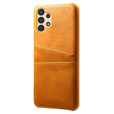 SKALO Samsung A13 4G PU-nahkainen Korttikotelo - Vaaleanruskea