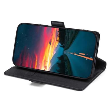 SKALO Samsung A13 4G Ultrathin Premium Wallet Case - Musta