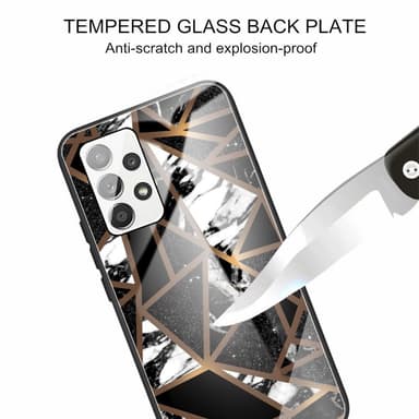 SKALO Samsung A13 4G Marmori karkaistu lasi TPU-suojakuori - #8