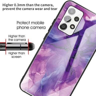 SKALO Samsung A13 4G Marmori karkaistu lasi TPU-suojakuori - #5