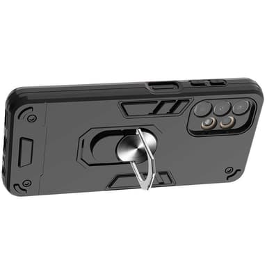 SKALO Samsung A13 4G Armor Hybridi metallirengas kuori - Musta