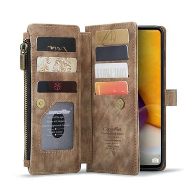 CaseMe Samsung A13 4G CaseMe Big Wallet Lompakkokotelo - Ruskea