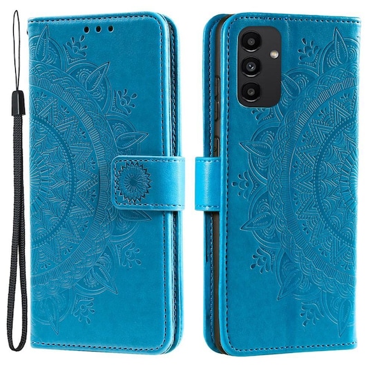 SKALO Samsung A13 4G Mandala lompakkokotelo - Sininen