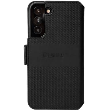 Nahkainen puhelinlompakko Galaxy S22+ musta