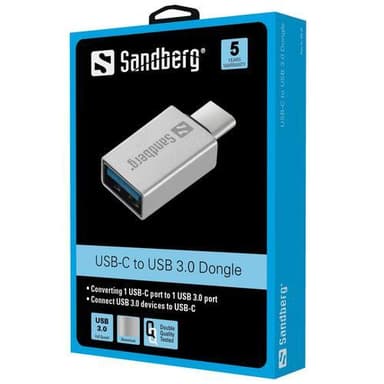USB-C-USB 3.0 -avain, hopea