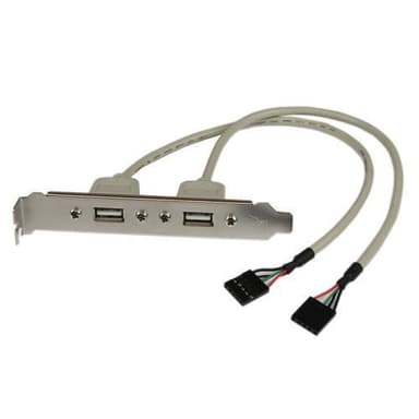 StarTech.com USBPLATE, 2 x IDC, 2 x USB A, 0,286 m, Hopea