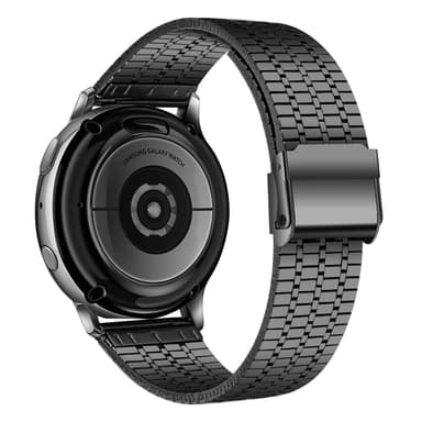 Samsungin älykellon rannekoru 20 mm ruostumatonta terästä Musta