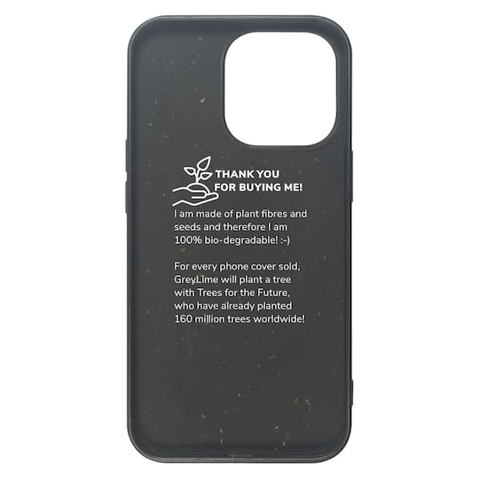 GreyLime iPhone 13 Pro biologisesti hajoava suojakuori musta
