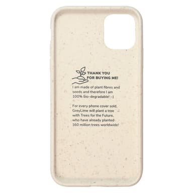 GreyLime iPhone 11 biologisesti hajoava suojakuori Beige