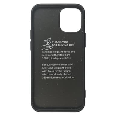 GreyLime iPhone 12 Mini biologisesti hajoava suojakuori musta