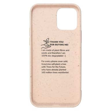 GreyLime iPhone 12/12 Pro biologisesti hajoava suojakuori vaaleanpunainen