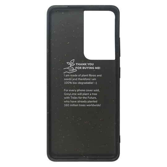 GreyLime Samsung Galaxy S22 Ultra biologisesti hajoava suojakuori musta