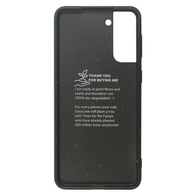 GreyLime Samsung Galaxy S21+ biologisesti hajoava suojakuori musta