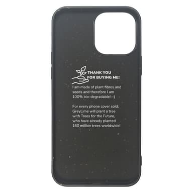 GreyLime iPhone 13 Pro Max biologisesti hajoava suojakuori musta