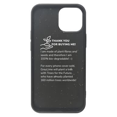 GreyLime iPhone 13 Mini biologisesti hajoava suojakuori musta