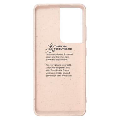 GreyLime Samsung Galaxy S21 Ultra biologisesti hajoava suojakuori vaaleanpunainen