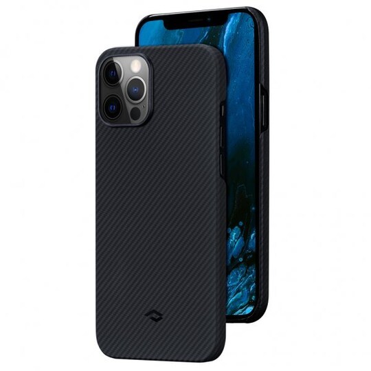 iPhone 12 Pro Max Suojakuori Air Case Musta/Harmaa Twill