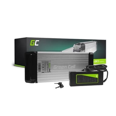 Green Cell elcykelbatteri bakre ställ 36V 15Ah med laddare