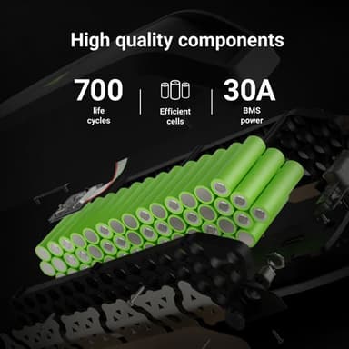 Green Cell sähköpyörän akku 36V 14.5Ah laturilla