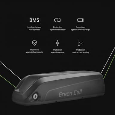 Green Cell sähköpyörän akku 36V 13Ah laturilla