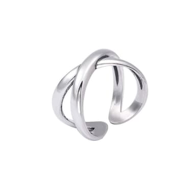 Sormusristitetty 925 sterling hopea Hopea