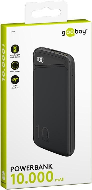 Goobay Virtapankki Slimline 10 000 mAh