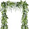 Keinotekoinen wisteria kasvi valkoinen/vihreä 1,8 m 4-Pack