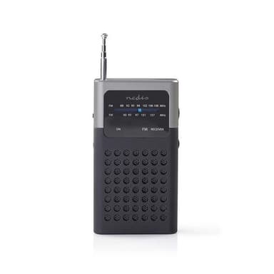 FM-Radio | 1,5 W | Taskukoko | Musta/Harmaa