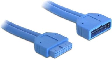 DeLOCK sisäinen jatkokaapeli, USB 3.0, IDC20 u - n, 0,45m, sininen