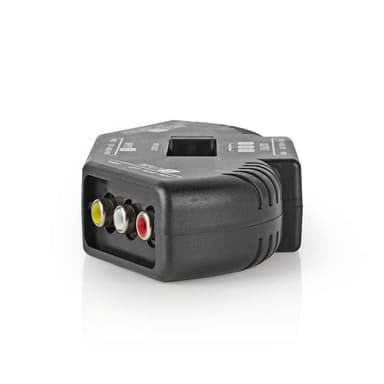 AV-Kytkin, 3 Porttia | 3 x RCA (RWY) -Tulo - 1x RCA (RWY) -Lähtö | Musta