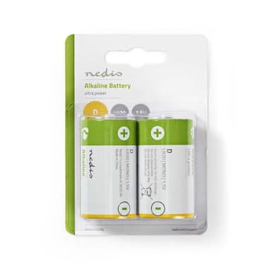 Nedis Alkaliparisto D | 1.5 V DC | 2 - Läpipainopakkaus