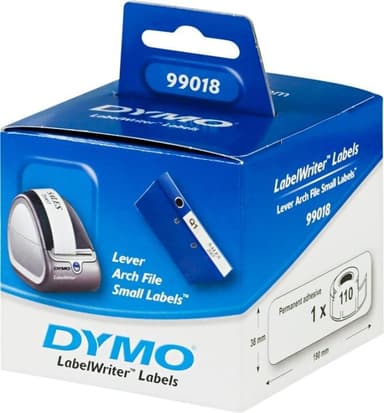 DYMO LabelWriter pitkä valkoinen arkistointitarra 38x190mm,1-p(110kpl