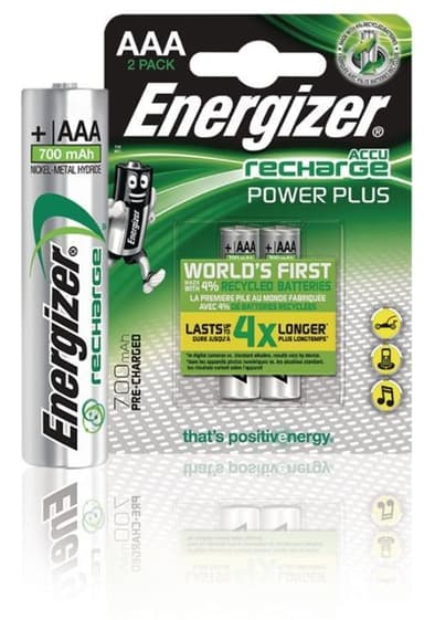 Energizer Ladattava Ni-MH-Akku AAA | 1.2 V DC | 700 mAh | Esiladattu | 2 - Läpipainopakkaus