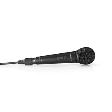 Nedis Langallinen Mikrofoni | Kardioidi | Irroitettava kaapeli | 5.00 m | 80 Hz - 13 kHz | 600 Ohm | -72 dB | On/off-kytkin | Matkakotelo sisältyy | ABS-Muovi / Alumiini | Musta