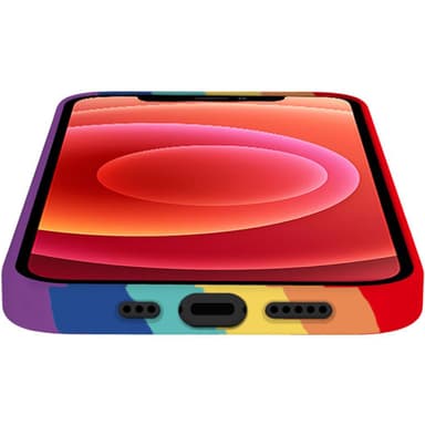 Rainbow Solid Silicon Case iPhone 13