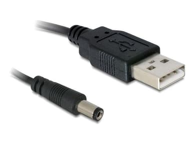 DeLock 82197 Cable USB Power to DC 5.5 x 2.1 mm Male 1.0m, black
